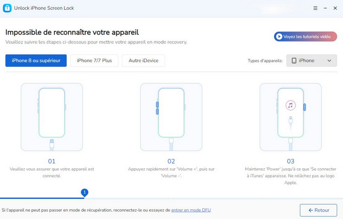 Connectez votre appareil iOS au PC via USB